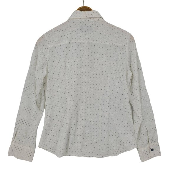 Pendleton White Blue Polka Dot Long Sleeve Button Up Shirt - Picture 2 of 12